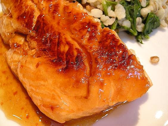 maple glazed salmon 009