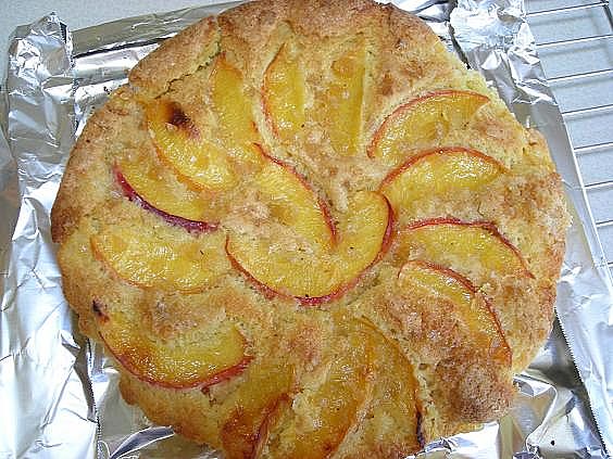 nectarine ginger cake 013