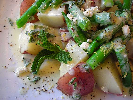 lemon mint potato salad 023